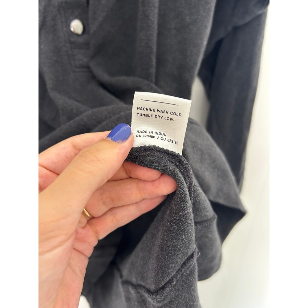 Pact Organic Cotton Airplane Sweatshirt Women L Gray Long sleeve cozy earthy - Picture 9 of 10